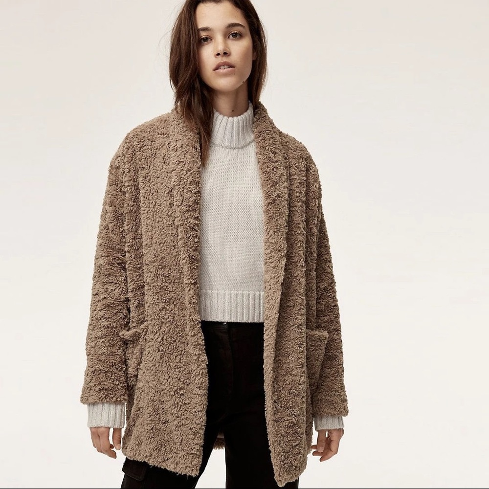 Aritzia Wilfred Free Plush Teddy Jacket